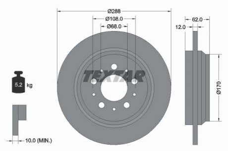 Тормозной диск TEXTAR 92149203