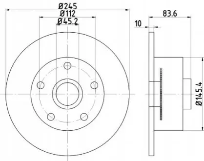 Диск гальмівний задн Лів/Прав AUDI A4 B5 1.6-2.8 11.94-09.01 TEXTAR 92154303 Купити в Україні