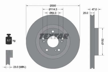 Гальмівні диски TEXTAR 92177903 (фото 1)