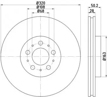Диск гальмівний передн Лів/Прав VOLVO S60 I, S80 I, V70 II, XC70 I 2.0-3.0 05.98-04.10 TEXTAR 92178203