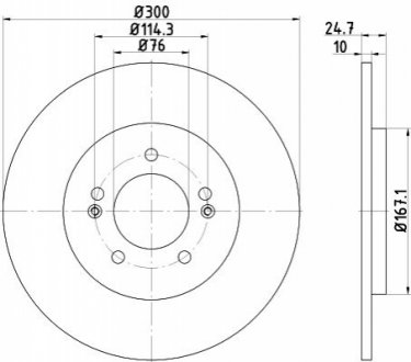 Тормозной диск - (584113Z700) TEXTAR 92239203 (фото 1)