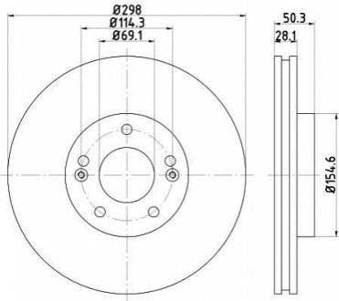 Тормозной диск TEXTAR 92253603 (фото 1)