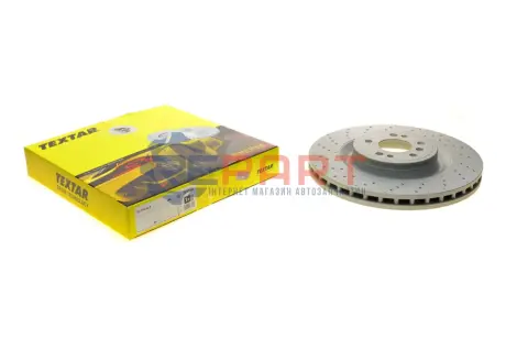 Фото Диск гальмівний (передній) MB M-class (W166) 11-15/GLE (W166) 15-19 (350x32) (з отворами) (вент.) PRO+ TEXTAR (92254405) зображення 1