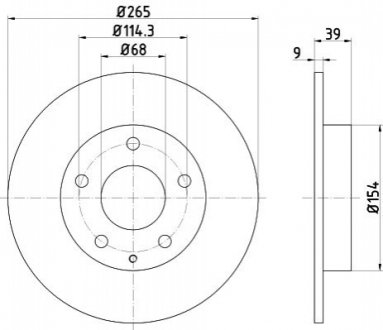 Гальмівний диск - (BKC326251, B45G26251B, B45G26251A) TEXTAR 92267703