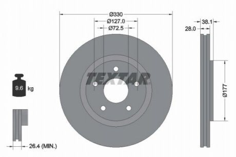 Автозапчасть TEXTAR 92278905 (фото 1)