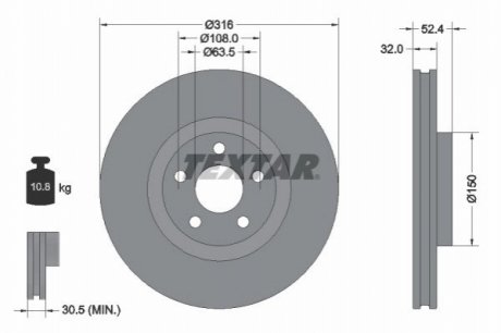 Автозапчастина TEXTAR 92293605 (фото 1)