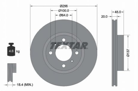 Автозапчастина TEXTAR 92294403 (фото 1)