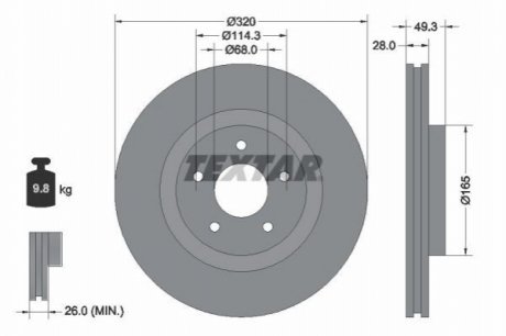 Автозапчастина TEXTAR 92299403 (фото 1)