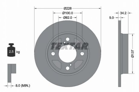 Автозапчастина TEXTAR 92303603 (фото 1)