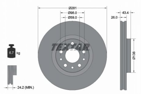 Автозапчасть TEXTAR 92304803 (фото 1)