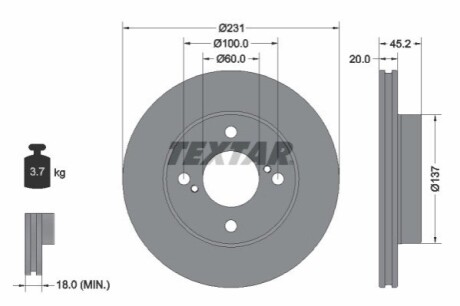 Автозапчасть TEXTAR 92309403 (фото 1)