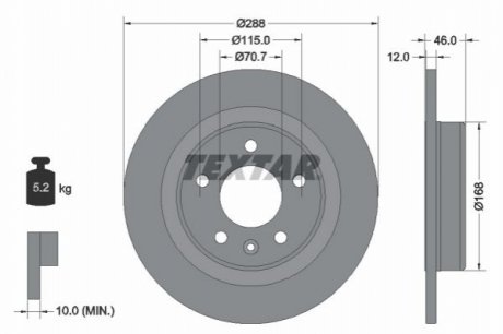 Диск тормозной TEXTAR 92314603 (фото 1)