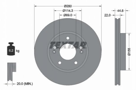 Автозапчастина TEXTAR 92314703 (фото 1)