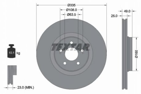 Автозапчастина TEXTAR 92317805 (фото 1)