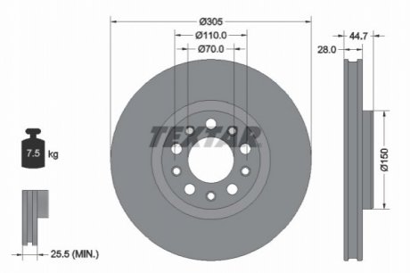 Автозапчастина TEXTAR 92326305 (фото 1)