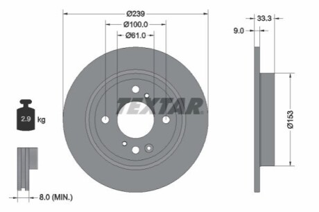 Автозапчастина TEXTAR 92333903 (фото 1)