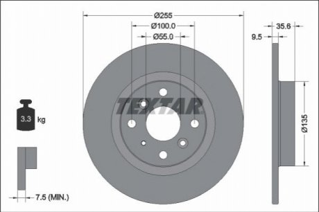 Автозапчастина TEXTAR 92338203 (фото 1)