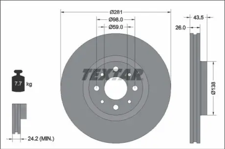 Автозапчасть TEXTAR 92344703