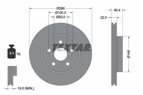 Автозапчастина TEXTAR 92345403 (фото 1)