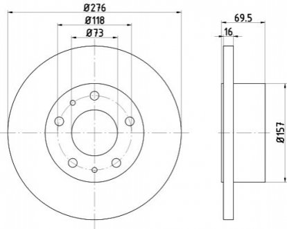 Тормозной диск TEXTAR 93104700 (фото 1)