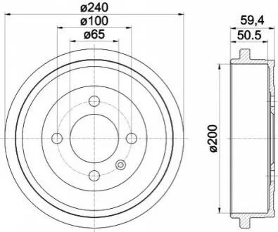 Гальмівний барабан задн CHERY COWIN SEAT AROSA, CORDOBA, CORDOBA VARIO, IBIZA II, MII SKODA CITIGO, E-CITIGO VW LOAD UP!, LUPO I, POLO, POLO III, POLO III CLASSIC, UP! 1.0-Electric 08.92 TEXTAR 94022800
