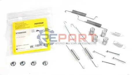 Монтажний набір гальмівної колодки (TEVES) AUDI 80 B3, 90 B3, A2 CHERY COWIN SEAT AROSA, CORDOBA, CORDOBA VARIO, IBIZA II, IBIZA III, IBIZA IV, IBIZA IV SC, IBIZA IV ST, MII 1.0-Electric 08.83 TEXTAR 97006500