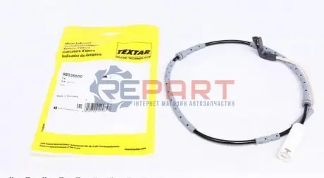 Фото 1 — Датчик зносу гальмівних колодок (передніх) BMW 3 (E90-93)/ X1 (E84) 04-11 (L=850mm) TEXTAR (98035500) Фото Датчик зносу гальмівних колодок (передніх) BMW 3 (E90-93)/ X1 (E84) 04-11 (L=850mm) TEXTAR (98035500) зображення 1