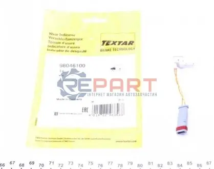 Фото 1 — Датчик зносу гальмівних колодок (передніх) MB E-class (W211/S211) 02-09 (L=101mm) (1шт.) TEXTAR (98046100) Фото Датчик зносу гальмівних колодок (передніх) MB E-class (W211/S211) 02-09 (L=101mm) (1шт.) TEXTAR (98046100) зображення 1