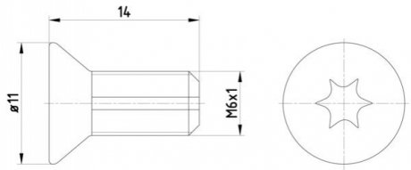 Болты крепления тормозов. дисков TEXTAR TPM0012 (фото 1)