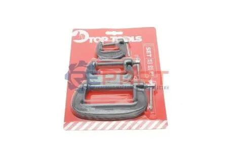 Струбцина столярна G 25mm/50mm/75mm (к-кт 3 шт.) TOP TOOLS 12A375 Купити в Україні