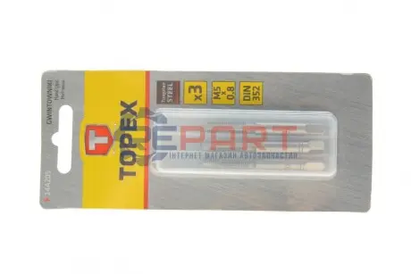Метчик M5, набор 3 шт.*1 уп. (TOPEX) Topex 14A205 Купить в Украине