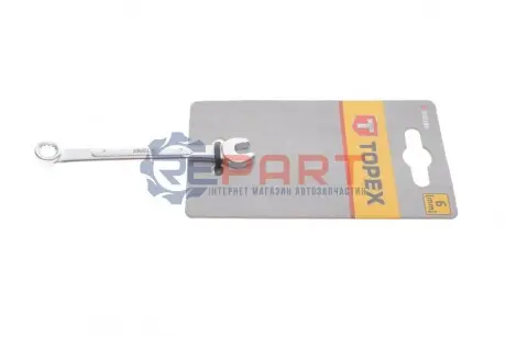 Ключ рожково-накидный 6 mm L-100 mm Topex 35D380 Купить в Украине