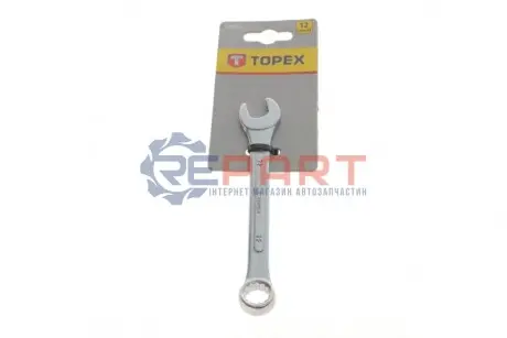 Ключ рожково-накидный 12 mm L-140 mm Topex 35D384 Купить в Украине