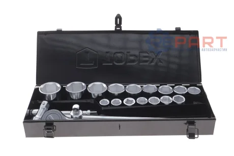 Набір головок з насадками (20 предметів) (3/4") Topex 38D296