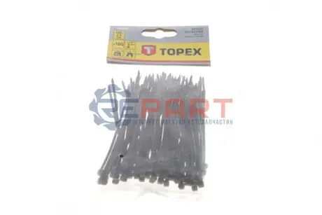 Хомуты 2.5 x 100 мм, 100 шт. черный(TOPEX) Topex 44E970