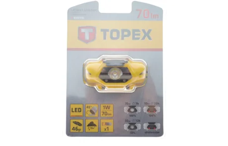 Фонарик налобный (LED) (70Lm) Topex 94W390