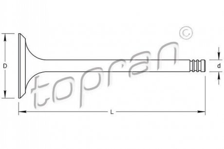 Клапан випускний TOPRAN / HANS PRIES 101026