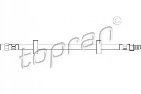 Шланг гальмівний (передній) VW Caddy I/Golf I 1.6 D -92 (l=310mm) TOPRAN / HANS PRIES 102635 Купити в Україні
