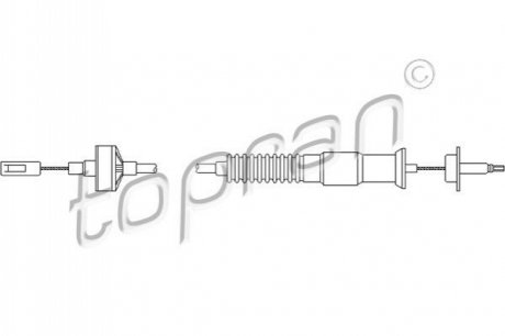 Трос сцепления (831мм)) TOPRAN / HANS PRIES 102849