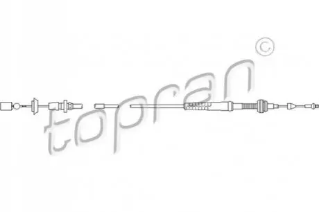 Трос газу (довжина 1195мм/952мм) SEAT CORDOBA, IBIZA II VW GOLF III, VENTO 1.4/1.6/1.8 10.91-10.02 TOPRAN / HANS PRIES 103081