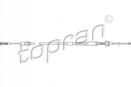 Трос газу VW GOLF III, PASSAT B3/B4, VENTO 1.4/1.8 02.88-04.99 TOPRAN / HANS PRIES 103086 Купити в Україні