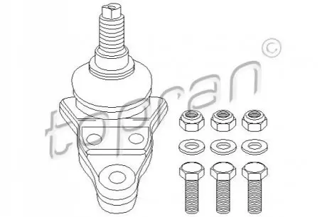 Фото Опора кульова (передня/знизу) VW LT -96 TOPRAN / HANS PRIES (103346) зображення 1