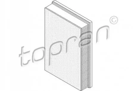 Фільтр повітряний VW Sharan 95-10 (з поролоном) TOPRAN / HANS PRIES 105764