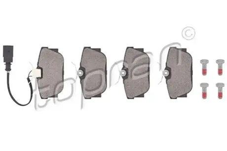 Колодки гальмівні (задні) VW T4 1.9/2.5D/TDI 96 TOPRAN / HANS PRIES 107238
