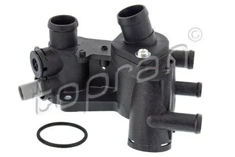 Корпус термостата AUDI A2 SEAT CORDOBA, IBIZA II, INCA SKODA FABIA I, FABIA II, FELICIA I, FELICIA II VW BORA, BORA I, CADDY II, GOLF IV, LUPO I, POLO, POLO III CLASSIC 1.0-1.6 09.93-12.14 TOPRAN / HANS PRIES 108 185