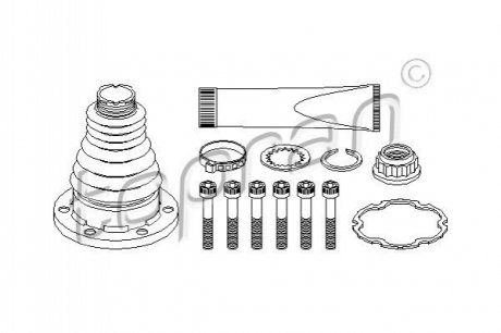 Пыльник приводного вала.) TOPRAN / HANS PRIES 108380