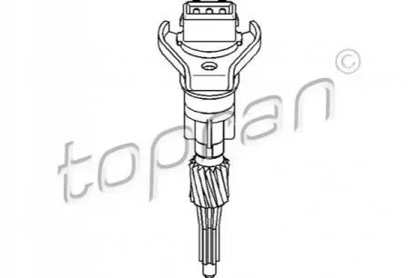 Датчик швидкості обертання валу КПП Skoda Octavia 98-10/VW Caddy II 95-04 TOPRAN / HANS PRIES 108728