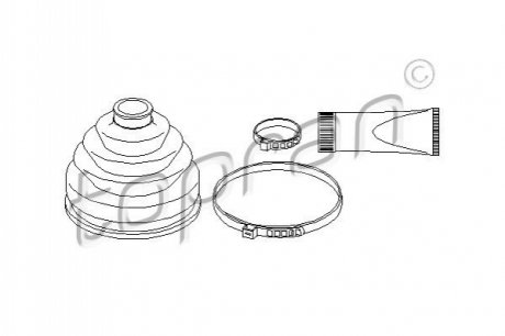 Пильовик привідного валу (набір) TOPRAN / HANS PRIES 108931