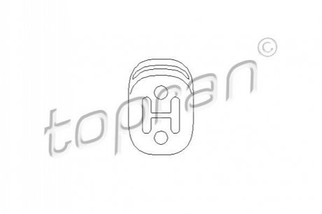 Кронштейн (глушник) TOPRAN / HANS PRIES 109063 (фото 1)