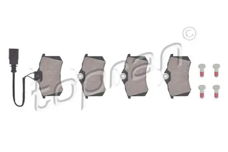 Колодки гальмівні (задні) Ford Galaxy 95-06/VW Sharan/Seat Alhambra 95-10/Ibiza 03-08 (+датчик) TOPRAN / HANS PRIES 109475